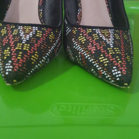 Mix No. 6 multicolor fabric heels - Picture 9 of 11